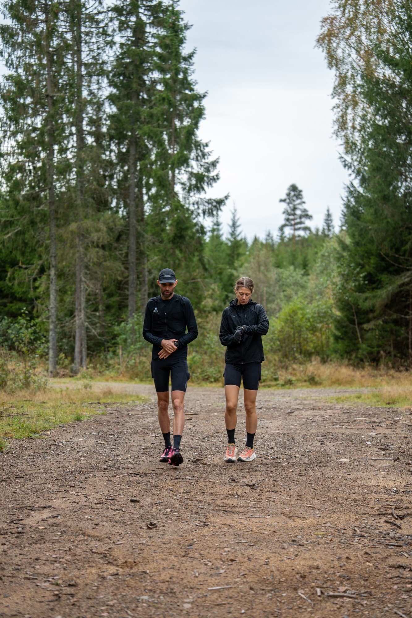 Stien gjennom skogen på 10K-løypa
